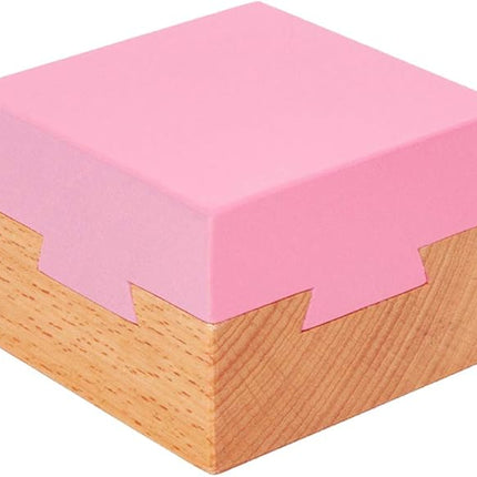 DC-BEAUTIFUL Wooden Magic Box Brain Teaser Box, Pink Secret Gift Box Impossible Puzzle Box for Birthday Valentines