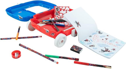 Marvel Spiderman Color and Roll Activity Set with Carrying Case, Stickers, & Art Supplies