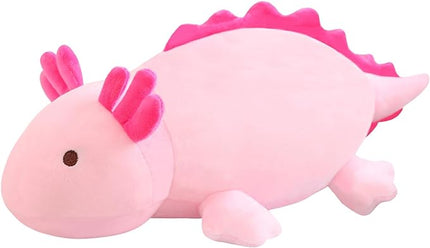 SQEQE Weighted Axolotl Plush Toy, Pink Axolotl Stuffed Animals Cute Plush Pillow, Cute Weighted Stuffed Animals Gifts for Girls & Boys Pink 9.8 Inch, 0.8 Lbs
