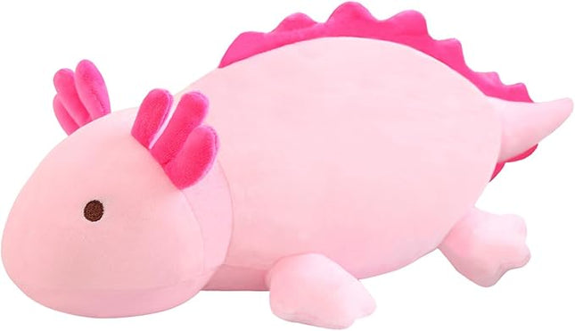 SQEQE Weighted Axolotl Plush Toy, Pink Axolotl Stuffed Animals Cute Plush Pillow, Cute Weighted Stuffed Animals Gifts for Girls & Boys Pink 13.8 Inch, 1.6 Lbs