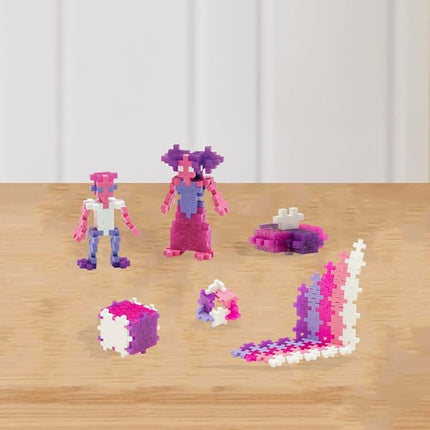 Plus-Plus - 2,400 Pieces in Storage Tub - Basic, Neon & Glitter Mix w/ 2 Baseplates - Construction Building Stem/Steam Toy, Kids Mini Puzzle Blocks