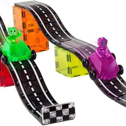 MAGNA-TILES Downhill Duo 40-Piece Magnetic Construction Set, The Original Magnetic Building Brand