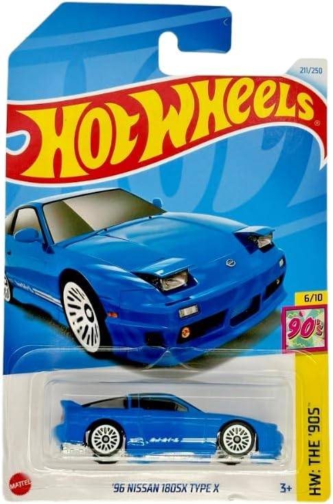 Hot Wheels 96 Nissan 180SX Type X (Blue), HW: The '90s 6/10