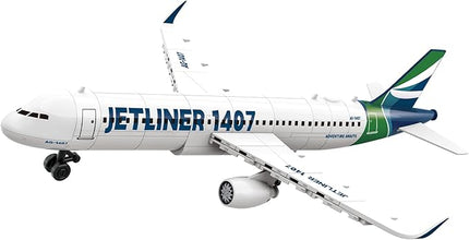 Apostrophe Games Commercial Jetliner Building Block Set - 133 Pcs, Ages 10+ Airplane Model Toy