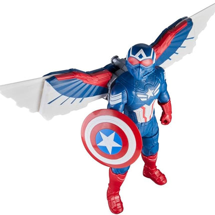 Marvel Avengers Captain America: Brave New World Flight Mode Action Figure with Accessories, 9-Inch-Scale (22 cm) Super Hero Toys for Kids Ages 4+
