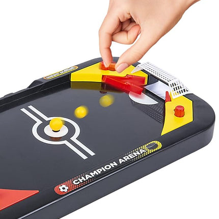 Gamie 2 in 1 Sports Table Games Mini Air Hockey Table for Kids, and Soccer Mini Games for Indoor Fun, Includes Pucks, Balls, and Strikers, Air Hockey Fits on Table or Floor for Adult and Kids