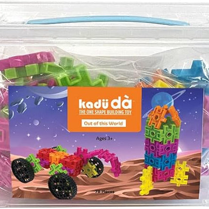 Incredibly Interconnectable Toys KADU DA Out of This World 78 Piece Set - STEM/STEAM Building + Construction Toy, for Open + Imaginative Play