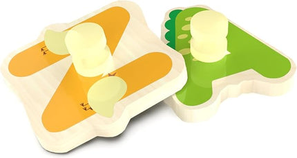 Wooden Peg Puzzle for Toddlers, Alphabet Learning Toys, Baby Puzzles Alphabet Board for Kids, Preschool Knob Puzzle for Boys Girls, Chunky ABC Shape Puzzles for 2 3 4 Year Old