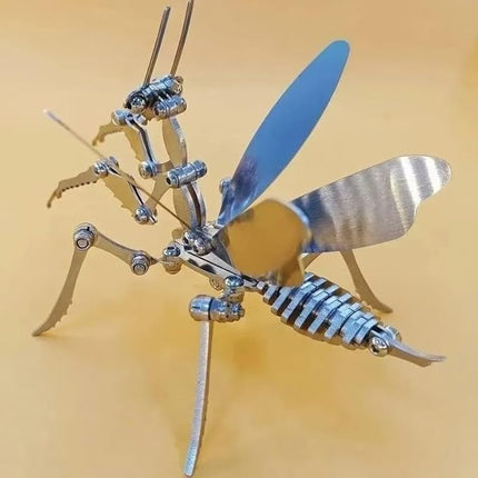 3D Metal Puzzle DIY Enthusiasts Adults Creative Building Model Spatial Thinking Home Decor Gift Idea （Mantis - Requires Assembly Comes with Tools）
