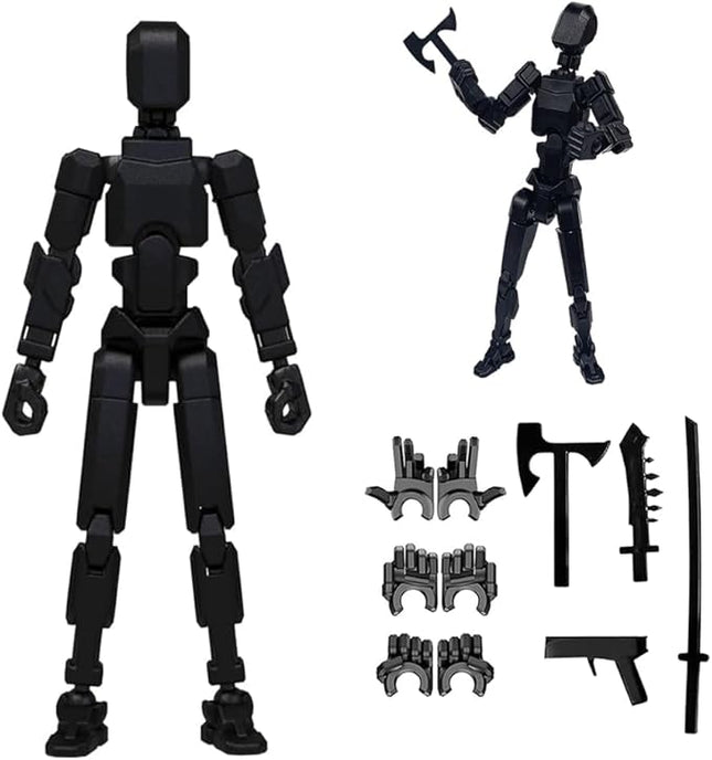 Assembly Completed Titan 13 Action Figure,2025 New Lucky Robot 13 Action Figures,3D Printed Action Figure,Nova 13 Figure Desktop Decorations Game Gifts (Assembly Required-Black)