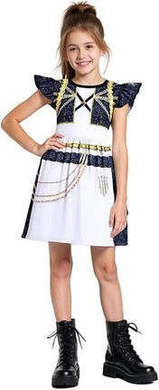 Girls Demon Pop Singer Hunters Costume 3-14 Years Stage Dance Idol Cosplay Outfit, Kids Halloween Costumes