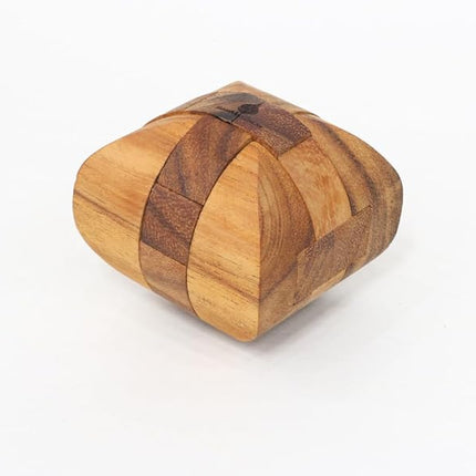 Ascher: 3D Wooden Puzzle Brain Teaser for Adults – Handcrafted Interlocking Logic Game – Unique STEM Gift & Desk Decor – Challenging Mental Puzzle by SiamMandalay