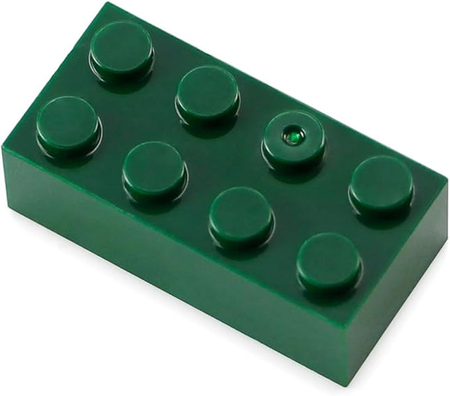 Feleph 100pcs 2x4 Bricks Dark Green Pieces Parts Classic Building kit Creative Play Set Basic Blocks Toy Accessories Compatible with 3001 Major Brands