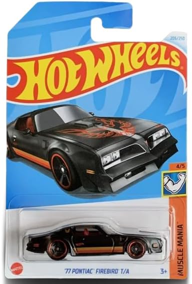 Hot Wheels 77 Pontiac Firebird T/A, 4/5, Black/Red, Muscle Mania