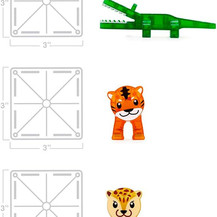 MAGNA-TILES Jungle Animals 25-Piece Magnetic Construction Set, The ORIGINAL Magnetic Building Brand