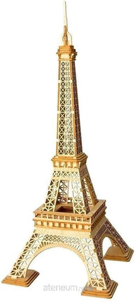ROBOTIME Assembly Famous World Architecture Eiffel Tower Exquisite Wood Craft Kits for Kids Best Model Kits and DIY Arts Projects for Adults