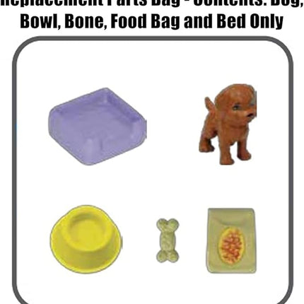 Replacement Parts for Barbie Dollhouse Series - Barbie Dreamhouse - FHY73 - Replacement Dog, Bowl, Bone, Food Bag and Bed
