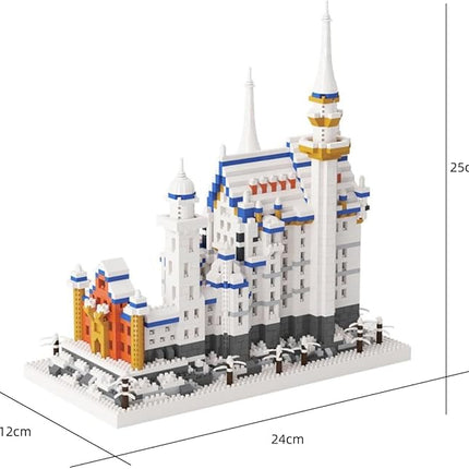 Famous Architecture Model,Micro Blocks Building Sets,Germany Swan Stone Castle, 2790 PCS Mini Bricks Building Blocks, Gift for Adults and Teens