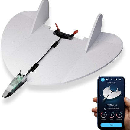 POWERUP 4.0 The Next-Generation Smartphone Controlled Paper Airplane Kit, RC Controlled. Easy to Fly with Autopilot & Gyro Stabilizer. for Hobbyists, Pilots, Tinkerers.