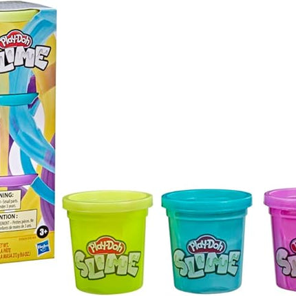 Play-Doh Brand Slime 3 Pack of Non-Toxic Slime - Yellow, Metallic Purple, & Metallic Teal