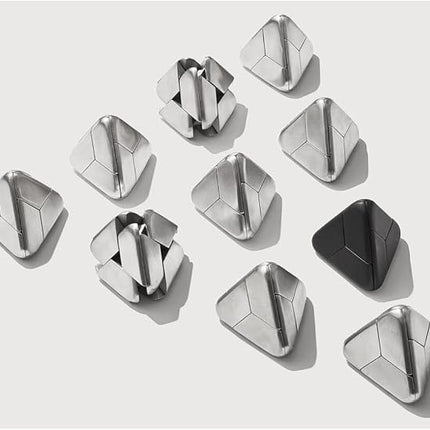 Craighill Tetra Puzzle - Brain Teaser Puzzle for Adults & Kids, 3D Brain Game, Mind-Bending & Satisfying, Aesthetic Home & Office Decor - Vapor Black