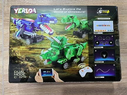 Yerloa Dinosaur Toys for Boys Age 8-12 5-7 6-7, Jurassic Building Kits for Kids 6 7 8 9 10 11 12 + Year Old, 343 Pcs Remote Control STEM Projects Building Blocks Sets Educational Birthday Easter Gifts