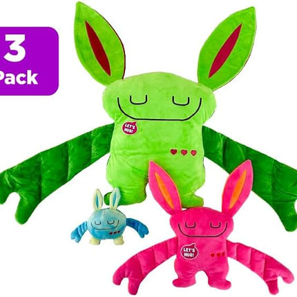 Bumpas 3 Pack Includes: Weighted Stuffed Pillow Animal with Surprise Bumpaloo & Thumper - Soft & Cuddly Plush for Comfort & Sensory Support