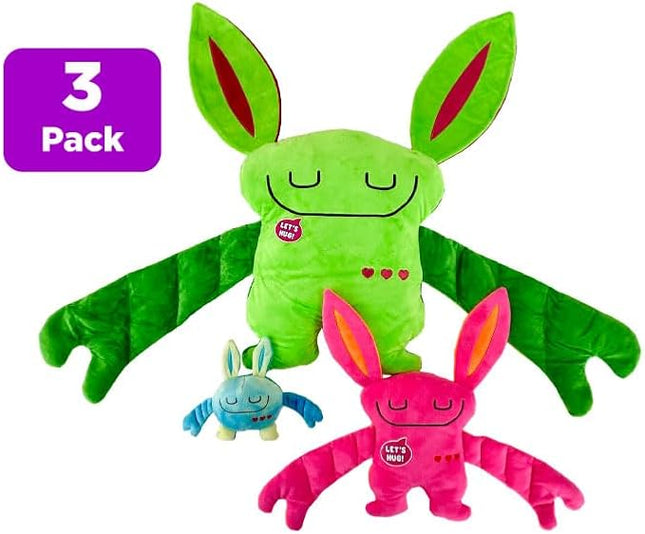 Bumpas 3 Pack Includes: Weighted Stuffed Pillow Animal with Surprise Bumpaloo & Thumper - Soft & Cuddly Plush for Comfort & Sensory Support