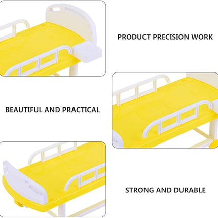 Zerodeko 1 Set Simulated Medical Bed Dollhouse Hospital Accessories Role Play Doctor kit Bed Accessories Pretend Play Doctor Toys Kids Stethoscope Toy Plastic Combo Plate Toddler Baby