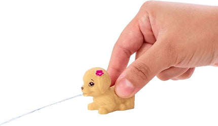 Barbie HKD80 First Jobs Skipper Set, Doll, Water Park with Functional Water Slide, Puppy Sprinkler and More Than 5 Accessories, Children's Toy from 3 Years