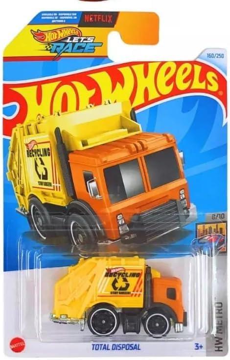 Hot Wheels Total Disposal (Yellow/Orange) HW Metro 8/10 Die-Cast Car