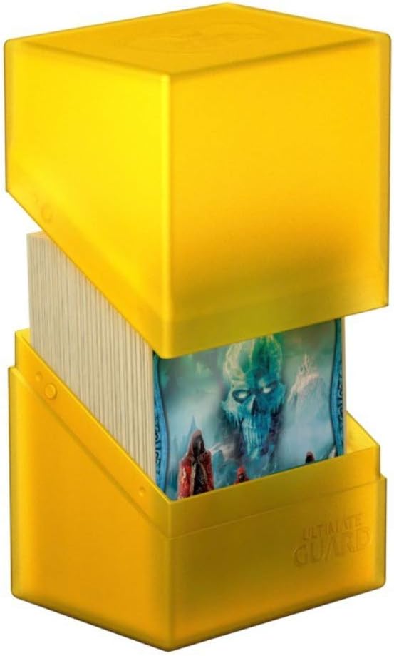 Ultimate Guard Boulder 80+ Classic, Deck Case for 80 Double-Sleeved TCG Cards, Amber, Secure & Durable Storage for Trading Card Games, Soft-Touch Finish