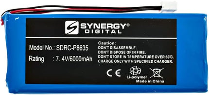 Synergy Digital RC Hobby Batteries, Compatible with DJI Phantom 4 Pro+ Remote Controll RC Hobby, (Li-Pol, 7.4V, 6000mAh), Pack Includes: 2 x SDRC-P8635 Batteries