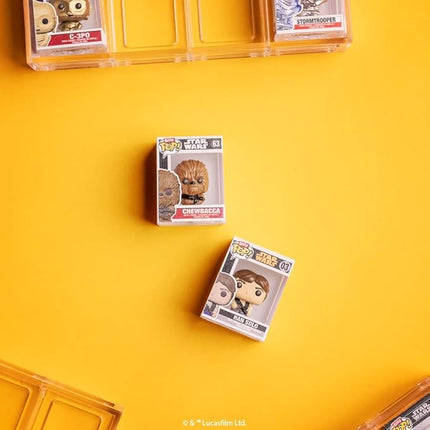 Funko Bitty POP! Star Wars - Leia, 4-Pack - Princess Leia, R2-D2, C-3PO and A Surprise Mystery Mini Figure - 0.9 Inch (2.2 Cm) Collectable - Stackable Display Shelf Included - Gift Idea