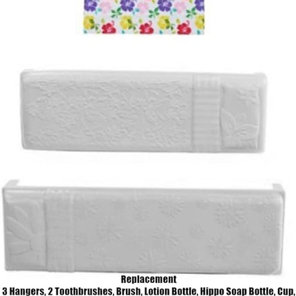 Replacement Parts for Barbie Dreamhouse Dollhouse - GRG93 ~ Barbie Size Accessories ~ Bathroom Supplies, Blankets and Rugs