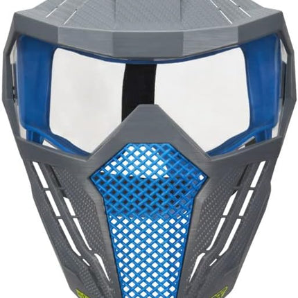 Nerf Hyper Face-Mask - Breathable Design, Adjustable Head Strap - Blue Team Color - Gear Up Hyper Battles - for Teens,-Adults