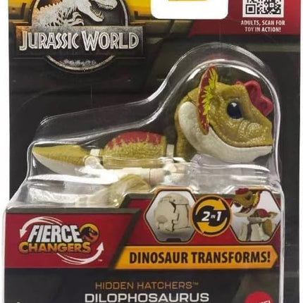 Jurassic World Fierce Changers Hidden Hatchers Dinosaur Transforms 2 in 1 (Dilophosaurus)