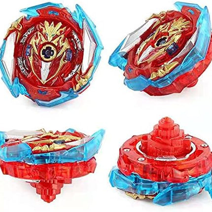 Bey Battle Burst Gyro Blade Toy Set Great Birthday Gift for Kids Children Boys 6 8 + Metal Fusion Attack Top Battling Game with 4 Spinning Tops 2 Two-Way Launcher