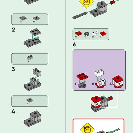 LEGO Minecraft Mini Set: Hero Minifigure with Charged Creeper