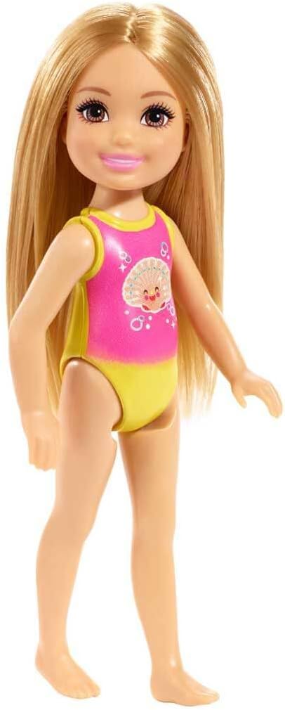 Barbie Mattel GLN70 Beach Doll Chelsea in Shell Design