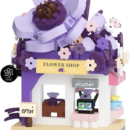 Anemones Mini Flower Shop Building Toy Street City Store View Micro House Toys Festival Blocks Set for Home Decor Gifts