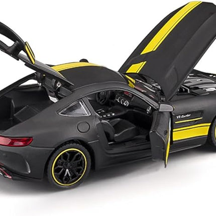 1/24 Benz AMG GTR Model Car Alloy Diecast Pull Back Vehicle Cars with Lights AMG GTR Toy Car Great Gift for Boys & Girls