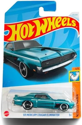 Hot Wheels 69 Mercury Cougar Eliminator (Teal), Muscle Mania 3/5