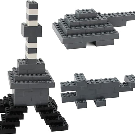 Feleph 100pcs 2x4 Bricks Dark Gray Pieces Grey Classic Building Blocks Creative Play Set Toy Accessories Compatible with Major Brick Brands