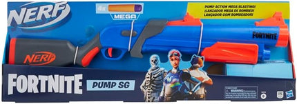 Nerf Fortnite Pump SG Blaster - Pump Action Mega Dart Blasting - Breech Load - 4 Official Mega Darts - for Youth, Teens, Adults