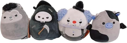 Squishmallows 2024 Halloween 5" Wolf Cow Reaper Clown Mini Plush Dolls Set of 4
