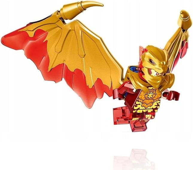 LEGO NINJAGO Crystalized Minifigure - Kai (Golden Dragon) with Wings and Gold Fire Sword