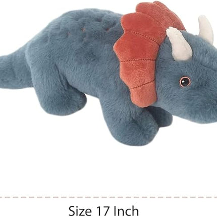 MON AMI Blu The Triceratops Stuffed Animal | 16-Inch Soft Plushie for Cuddling, Collecting & Gifting | Dinosaur Toy for Nursery & Playroom | Adorable Huggable Plush for All Ages