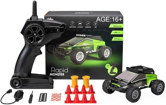 RC Off-Road Vehicle Model, 1/32 Scale 4WD Mini Electric 2.4G Remote Control High Speed Drift Off-Road, Mini Racing Drift Car for Adults