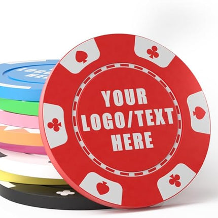 100 Custom Plastic Bar Tokens, Full-Color Print Your Photo and Text, Suitable for Party, Event Promotion, Business Card, Store Coupons, Card and Board Games